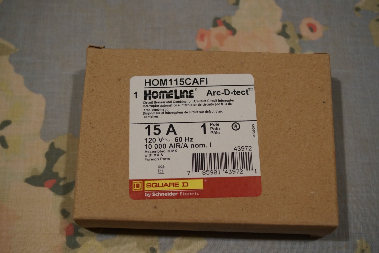 HOM115CAFI Square D Breaker (New)