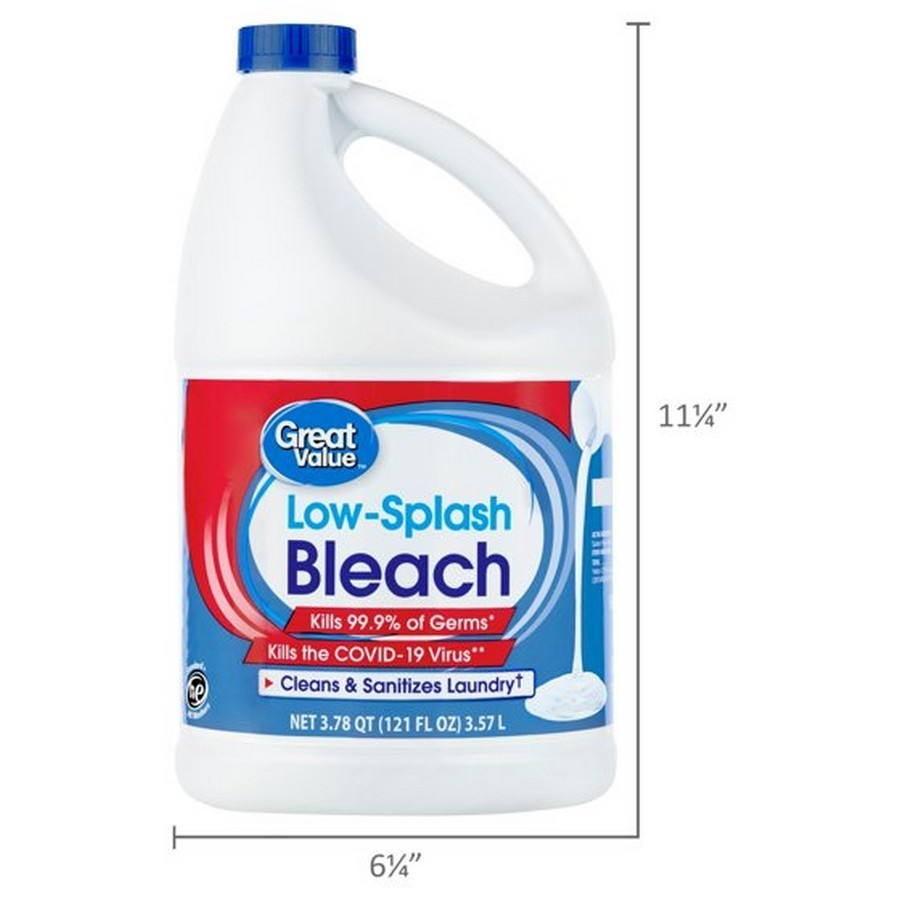 Great Value Concentrated Low Splash Bleach Regular, 121 floz Free Shipping US