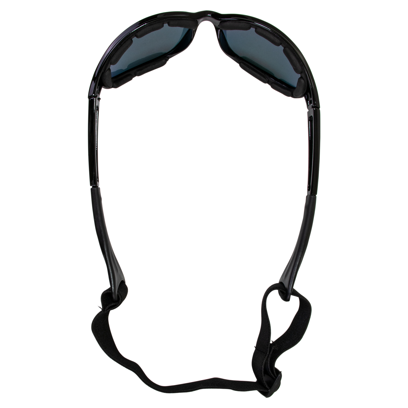 Birdz Sail Padded Goggles for Men or Women Black w/ Polarized Red Mirror Lenses