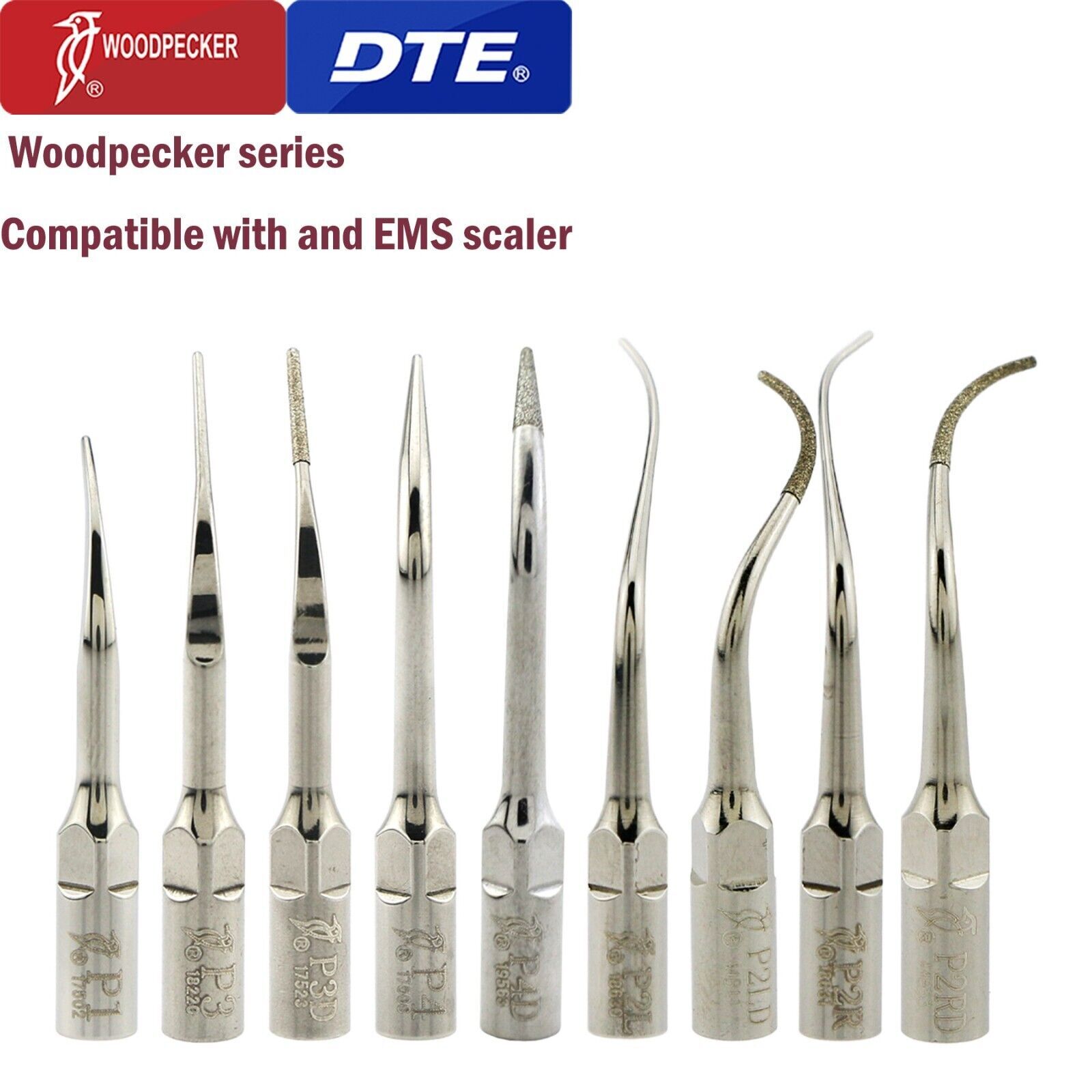 Woodpecker DTE Dental Ultrasonic Scaler Piezo Tips fit EMS SATELEC CE FDA