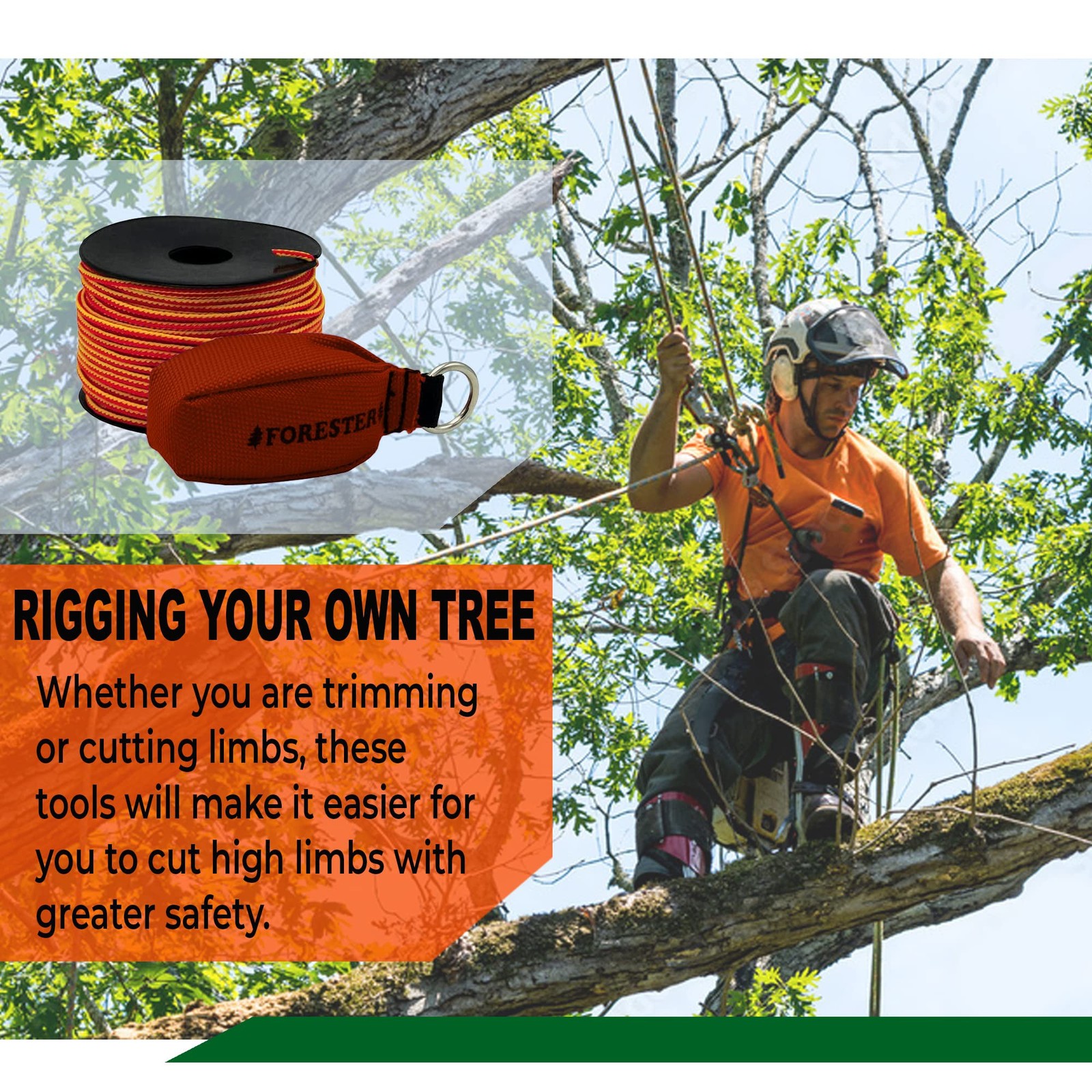 FORESTER Arborist Throw Line Kit | Throw Weight & 166ft Rope | Ultra Slick 10…