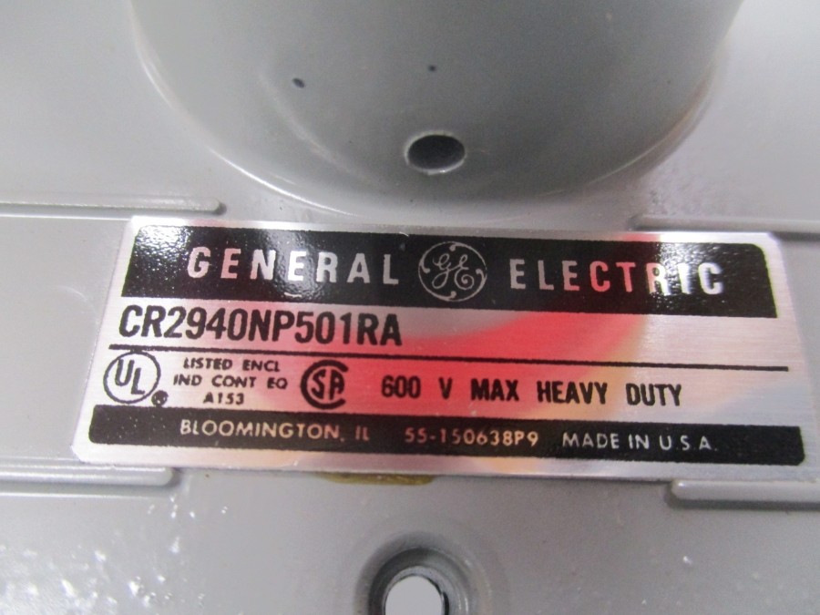 GENERAL ELECTRIC CR2940NP501RA 600V NSMP