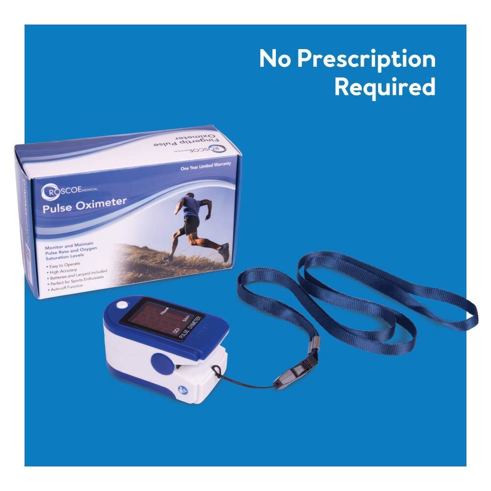 Roscoe Medical Finger Pulse Oximeter Oxygen Saturation Monitor