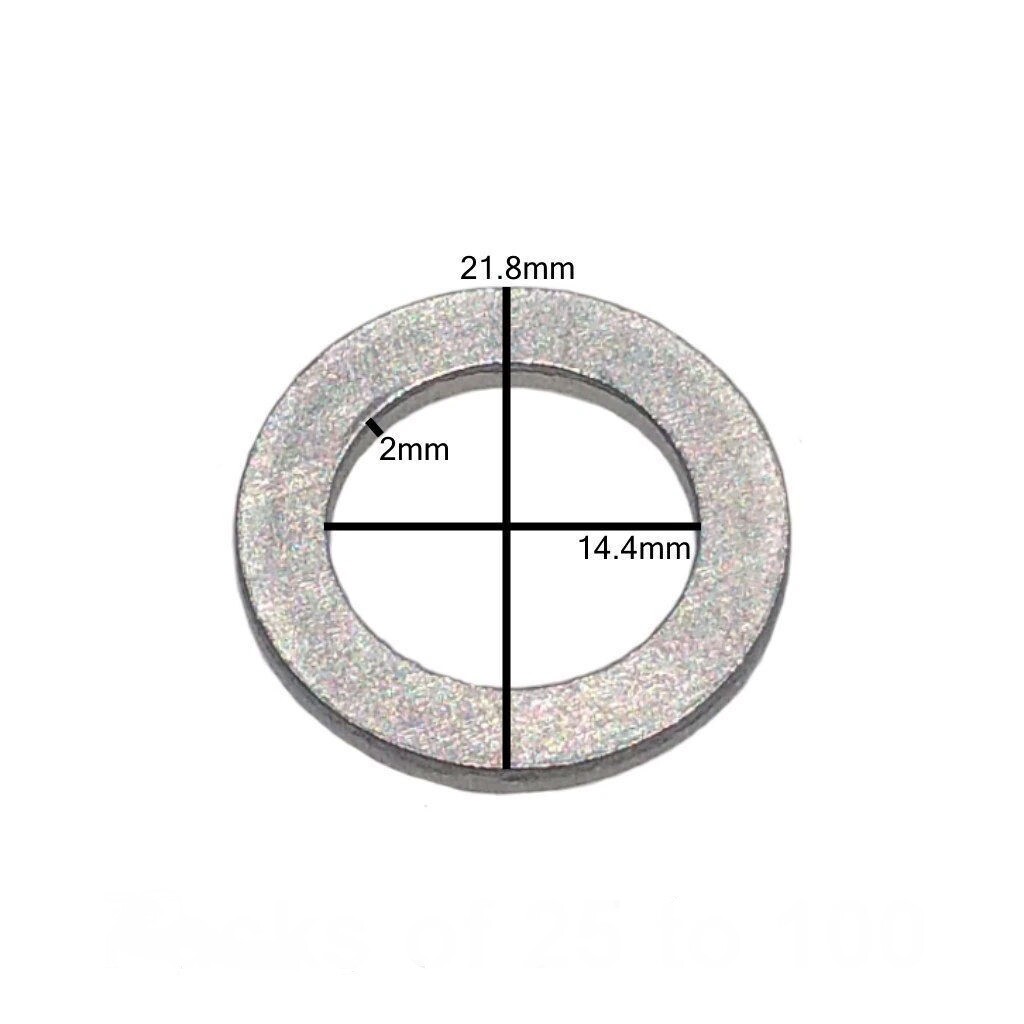 M14 Aluminum Oil Drain Plug Washer Gasket Honda 94109-14000 Dorman 095-015 5pK
