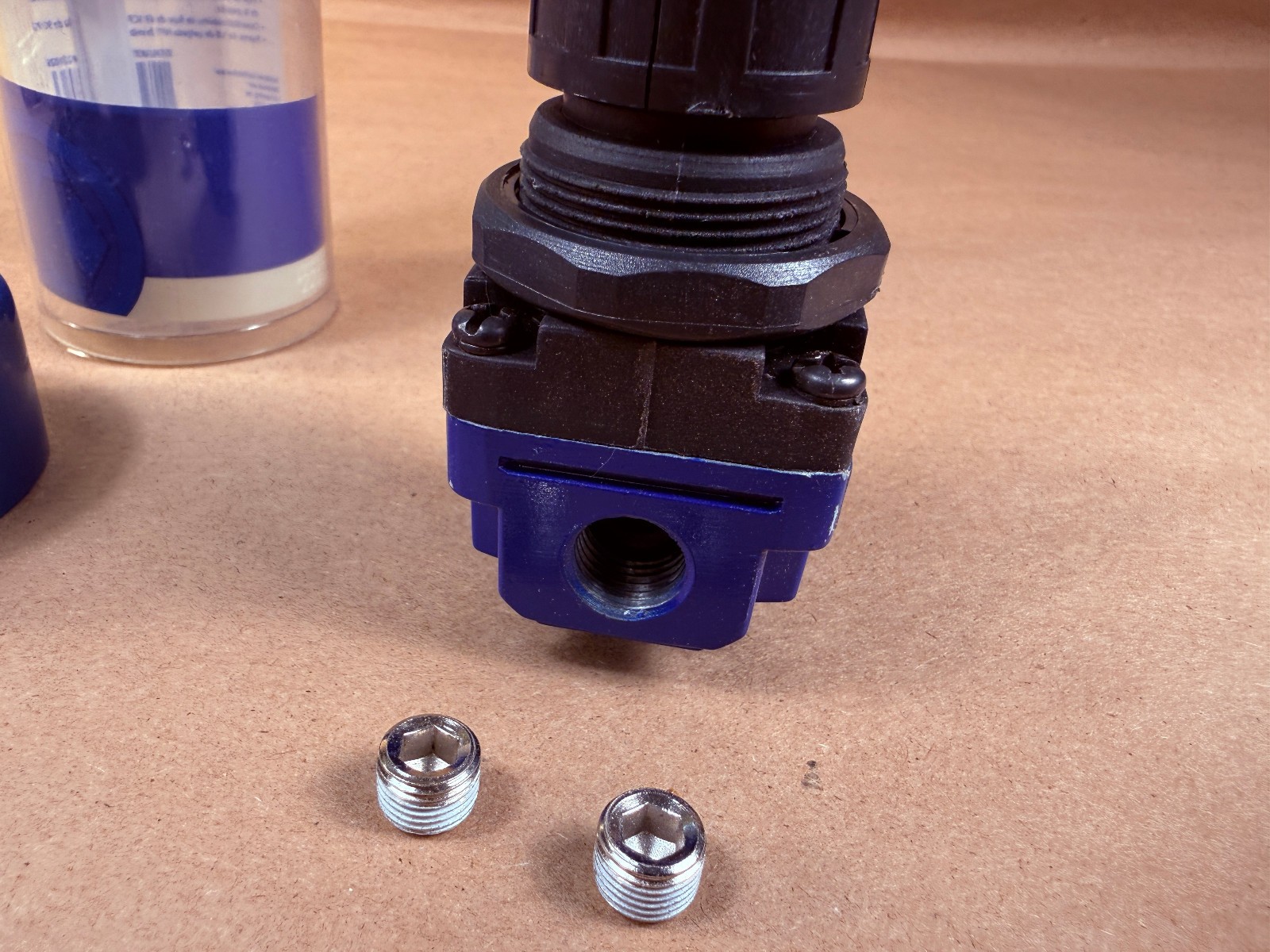 Kobalt KBA10700AV 221026 Mini Air Pressure Regulator Push Lock 125-PSI Max 125°F