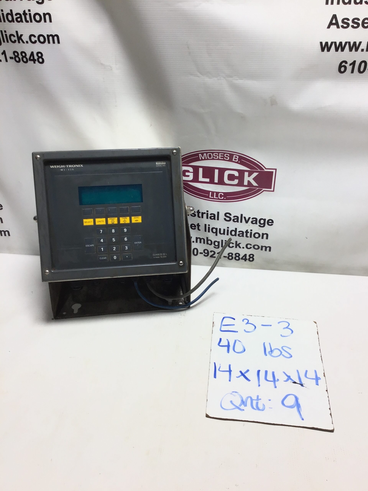 Weigh-Tronix WI-130 Scale Indicator Weight Display Data Controller 120VAC 0.5…
