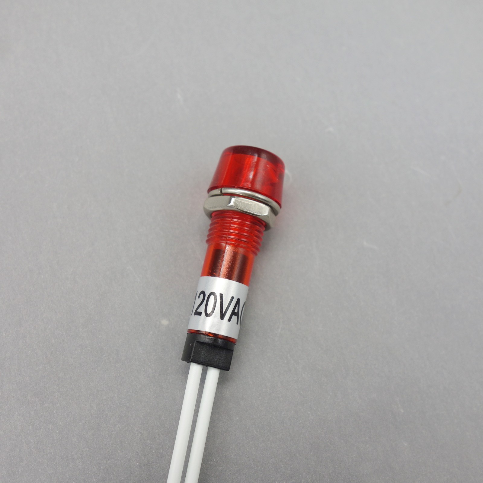 10Pcs 120V AC/DC 10mm RED Mini LED Pilot Lights CYLINDRICAL Cap with wire USKY3