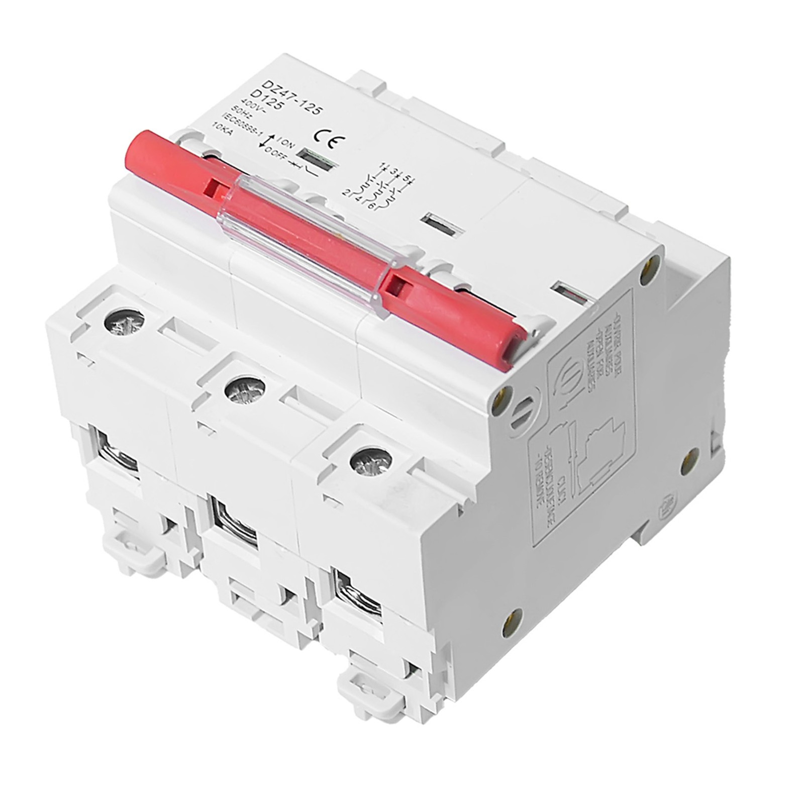 AC/DC MCB Mini Circuit Breaker 1/2/3P Type C 6 10 16 25 32 40 63 80 100 125Amp