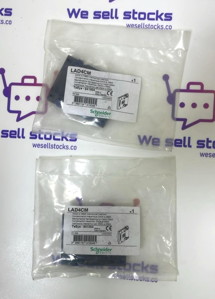SCHNEIDER ELECTRIC LAD4CM Mechanical Interlock (Lot Of 2 pcs)