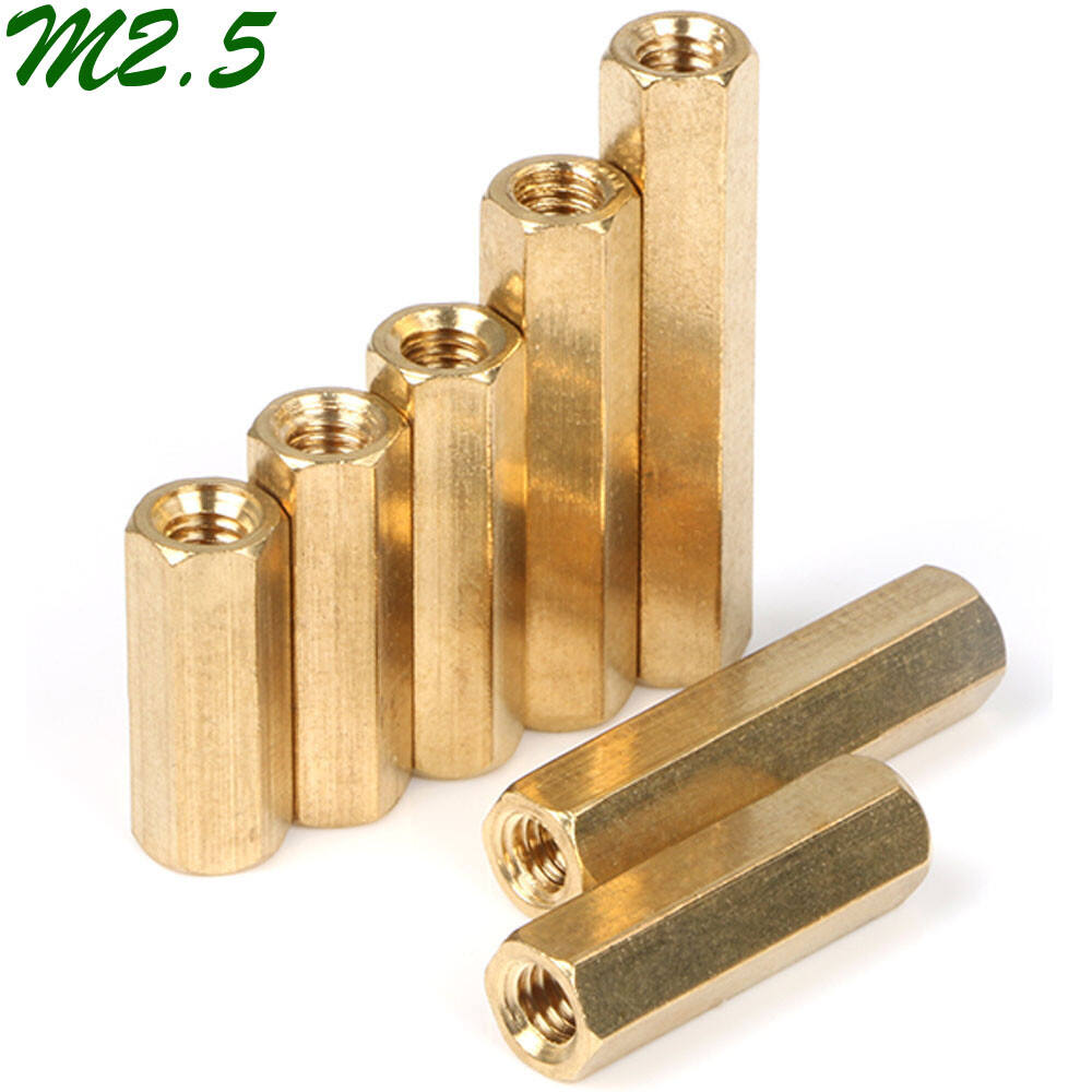 M2.5 Female Hex Standoff Screws Support Brass Standoff Spacer Pillar PCB Board