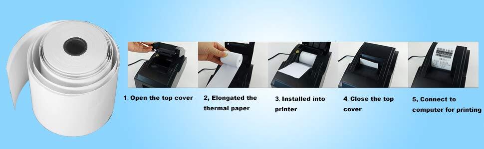 250 Roll 2-1/4″x50′ Terminal Paper – First Data FD400 VX520 Credit Card Terminal