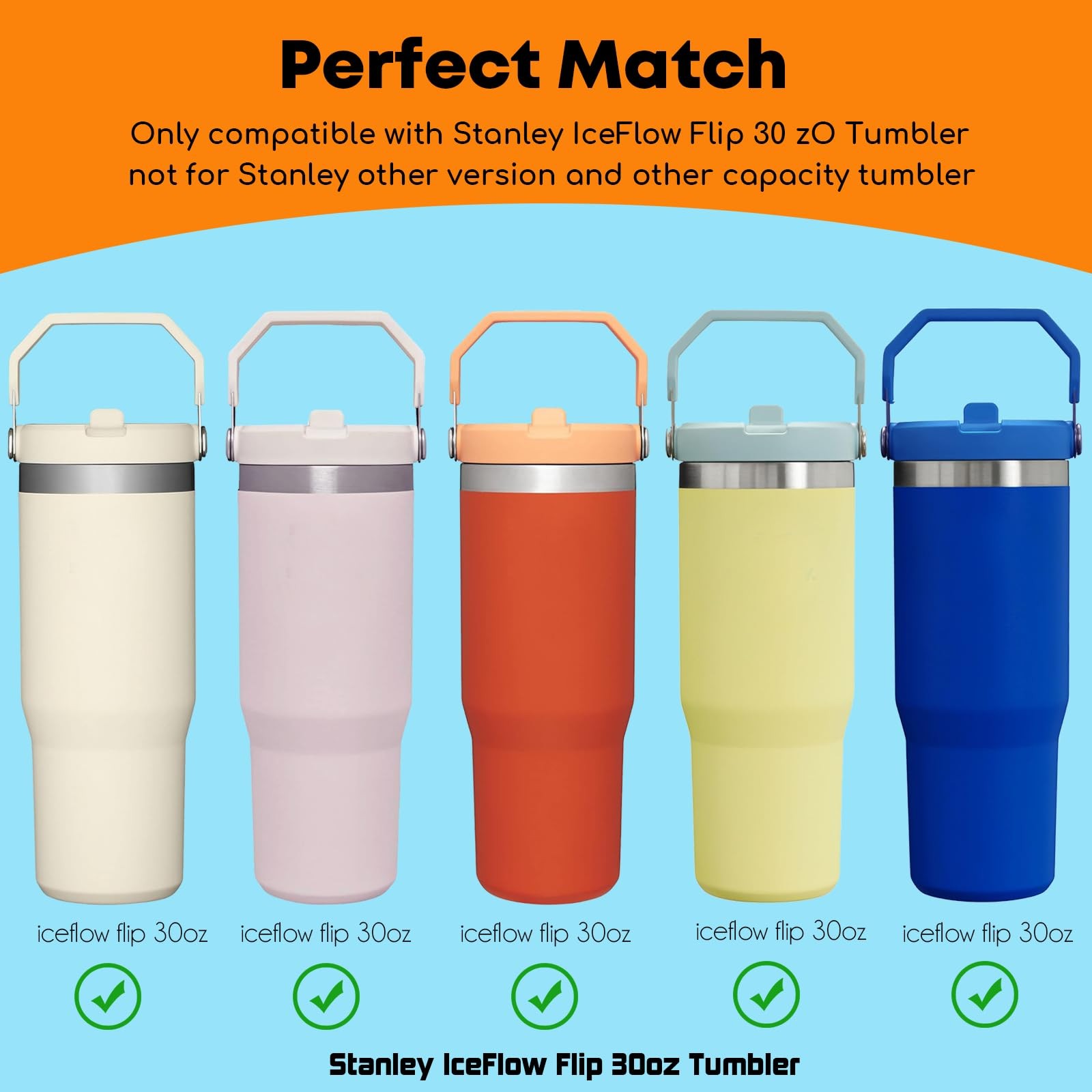 ALINK Replacement Straws for Stanley Iceflow 30oz Flip 30 OZ, Clear – 30 OZ