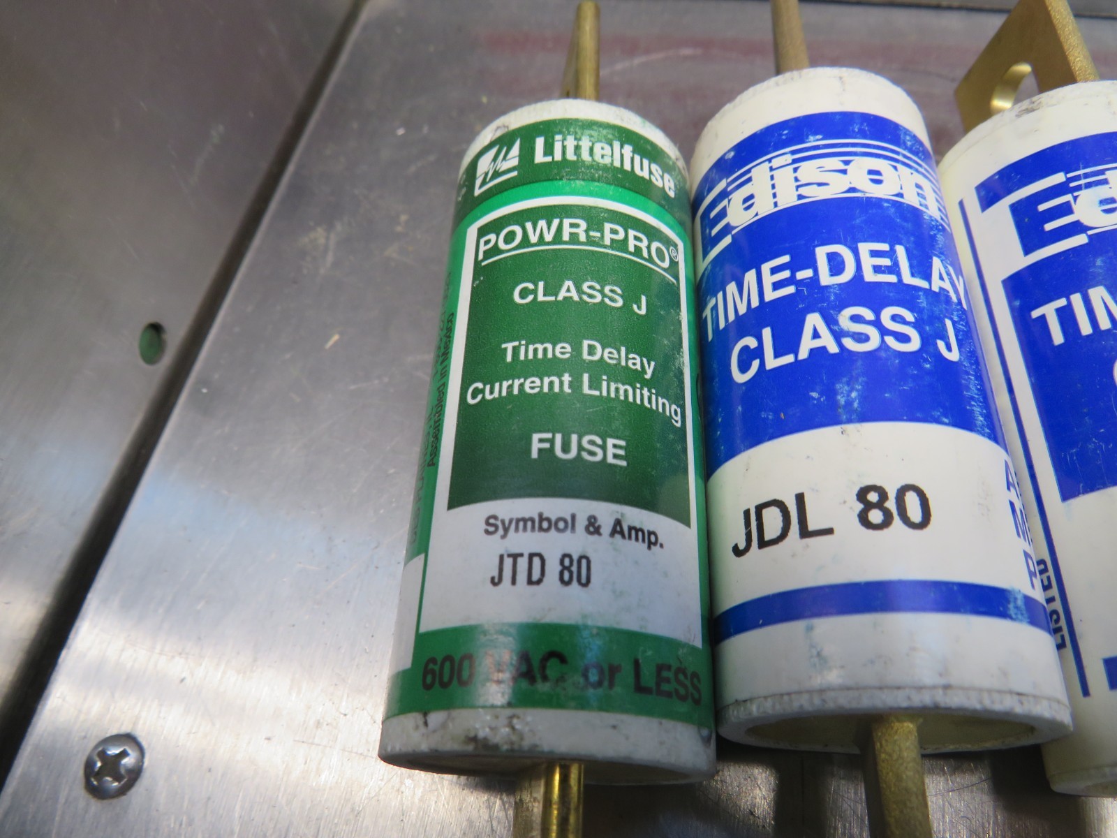 Edison JDL 80 Class J Fuse (x2) + Littlefuse JTD 80