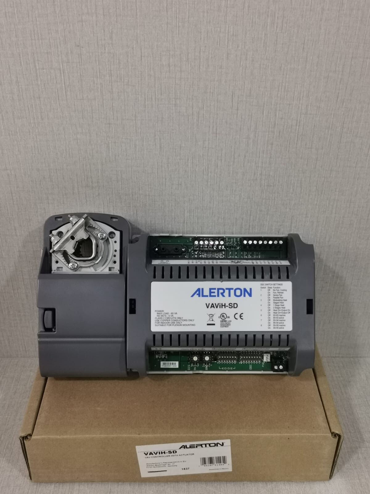 Alerton VAVih-SD VAV Controller With Actuator BACnet 50027209-001 Rev. F