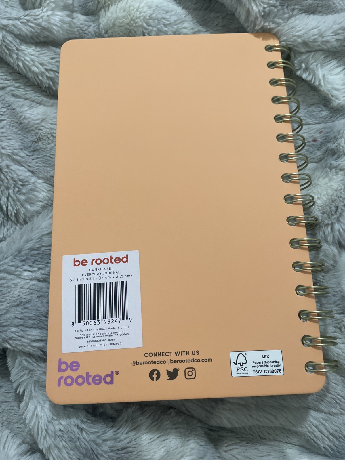 Be Rooted Everyday Journal 240 Lined Pages SUNKISSED 5.5×8.5” 80 GSM