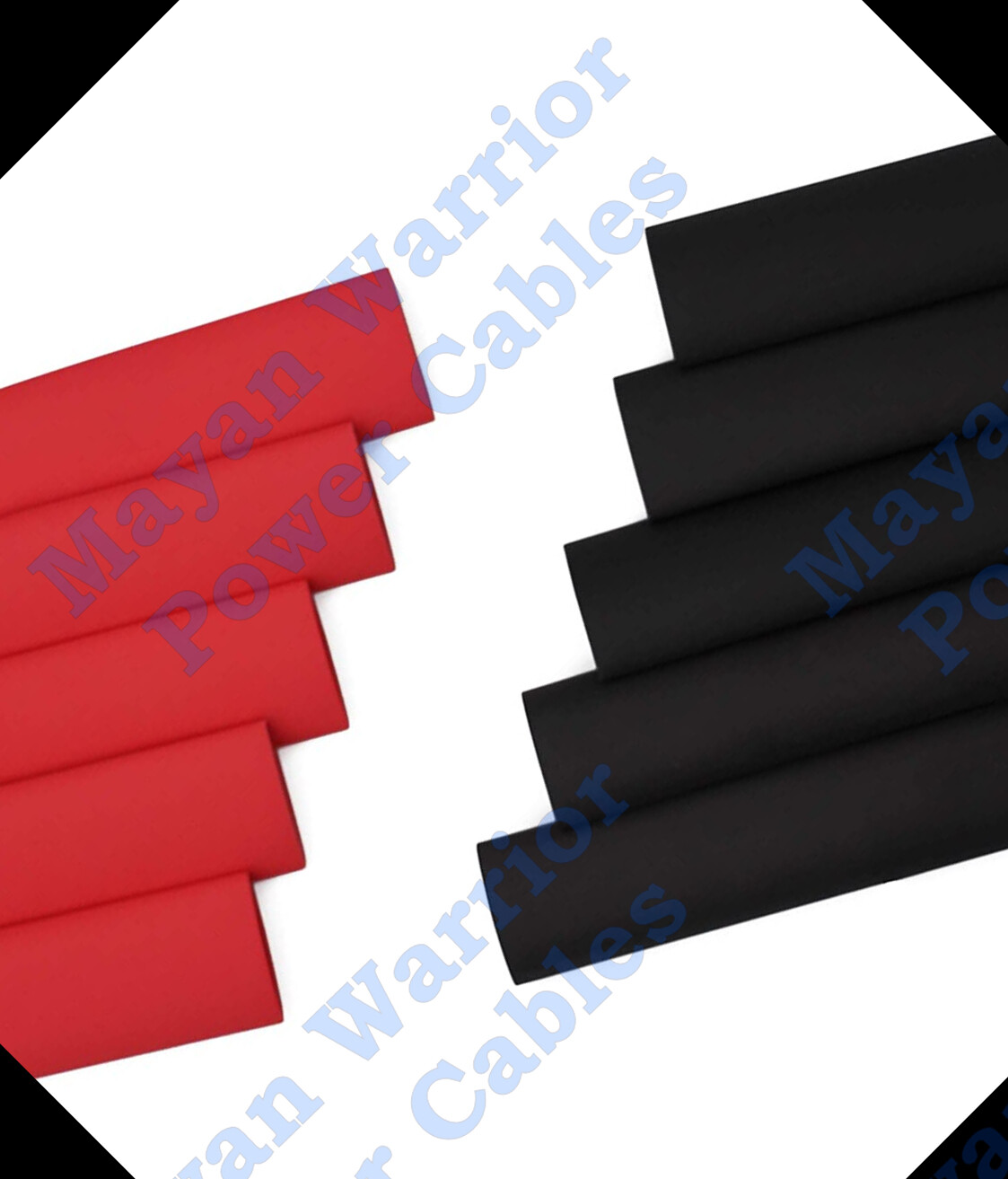 10 PCS 4 6 8 Gauge AWG Heat Shrink Tube 1/2 x 1.5 in Red/Black marine quality