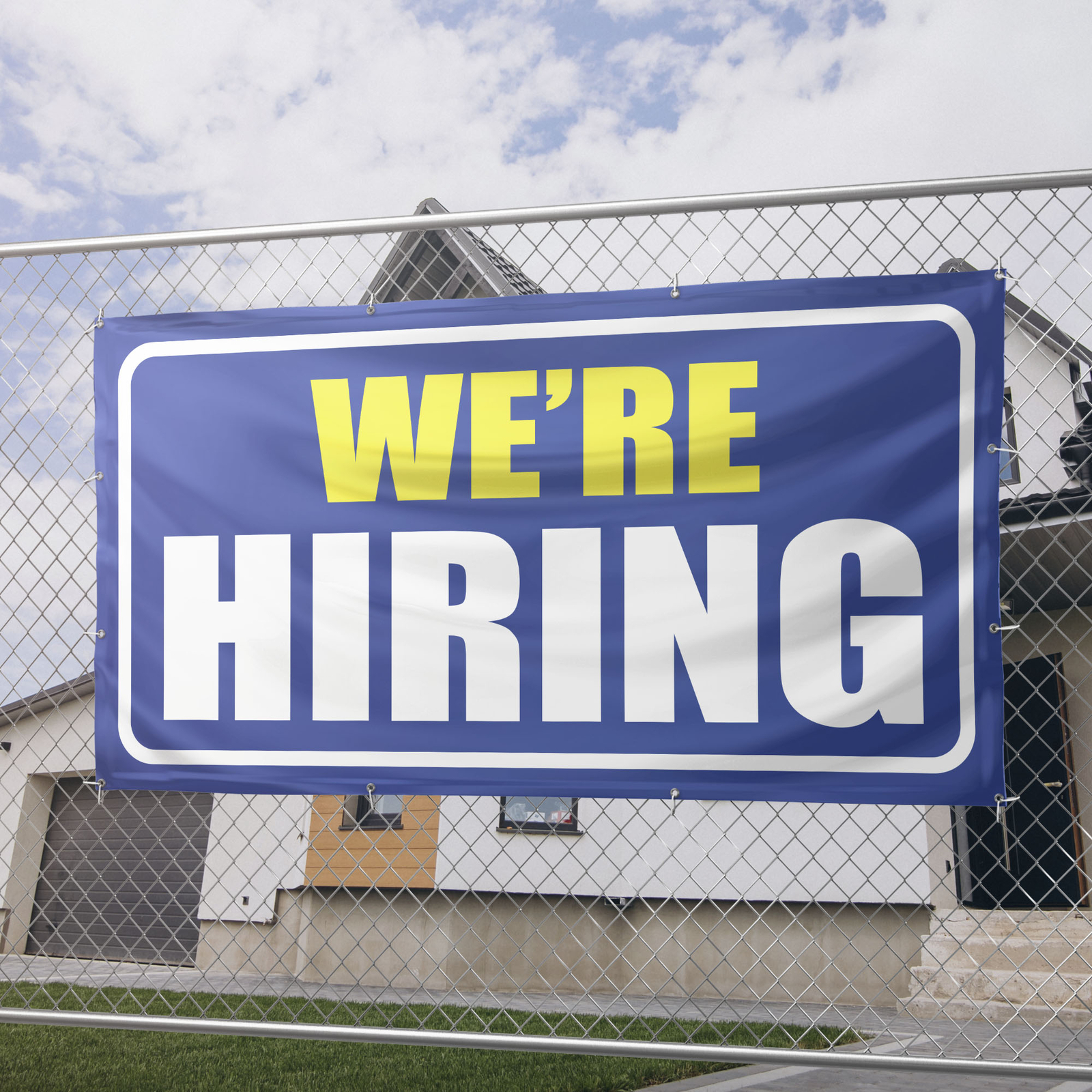 We Are Hiring 13 oz Heavy Duty Vinyl Banner Outdoor/Indoor Help Wanted Sign