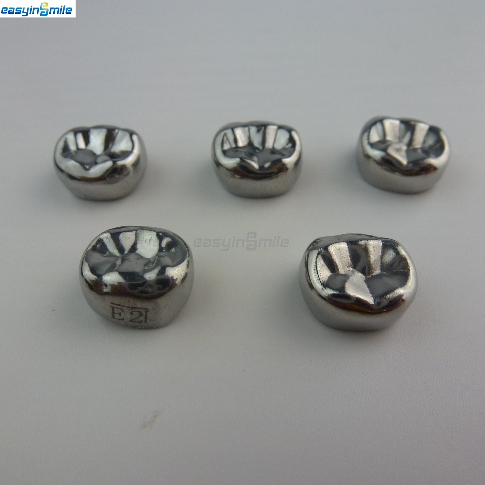 Dental Kids Crown Stainless Steel Crown Primary Molar Pediatric EASYINSMILE 5Pcs