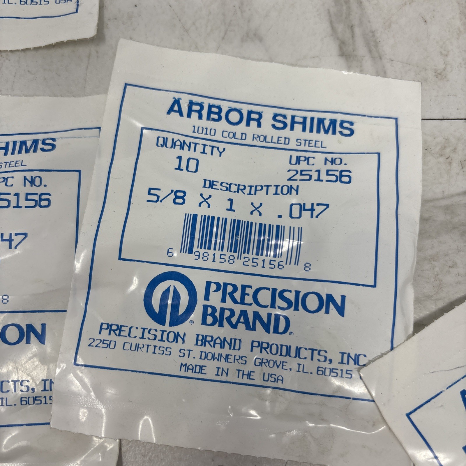 Precision Brand 25156 Arbor Shims, 5/8x1x.047″ – 15 Packs Of 10