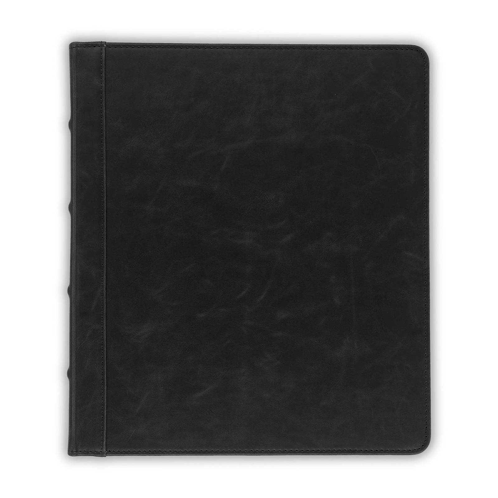 Samsill Vintage Leather 3 Ring Binder 0.5 Inch Round Inch, Black