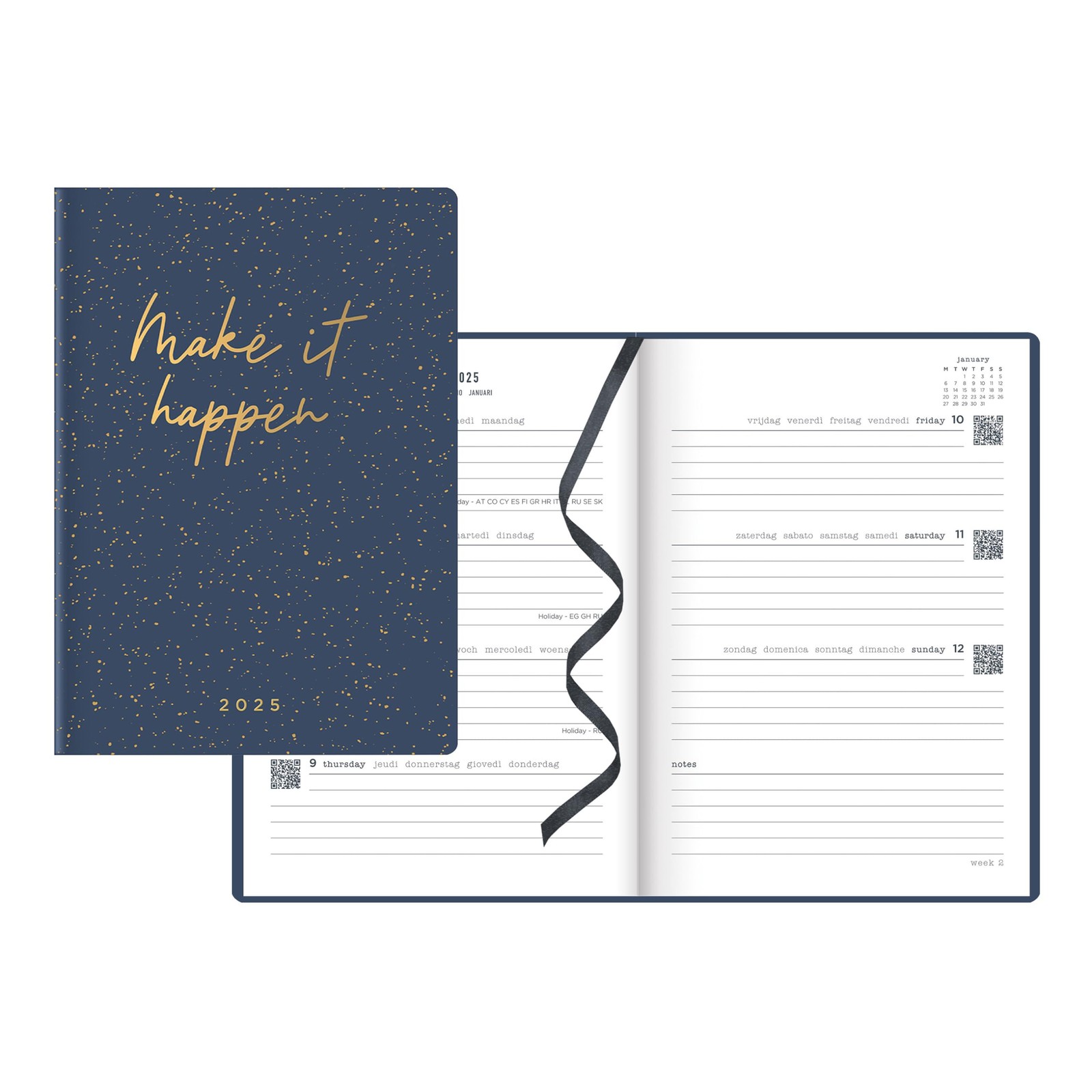 Letts of London® Inspire 2025 Weekly/Monthly Planner, 12 Months, January to Dece