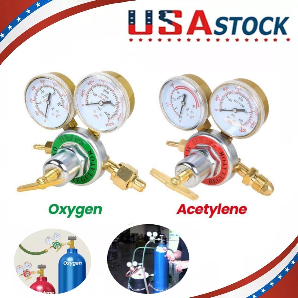 Oxygen Acetylene Regulators Combo Welding Gas Gauges CGA540/510 Welding Torch