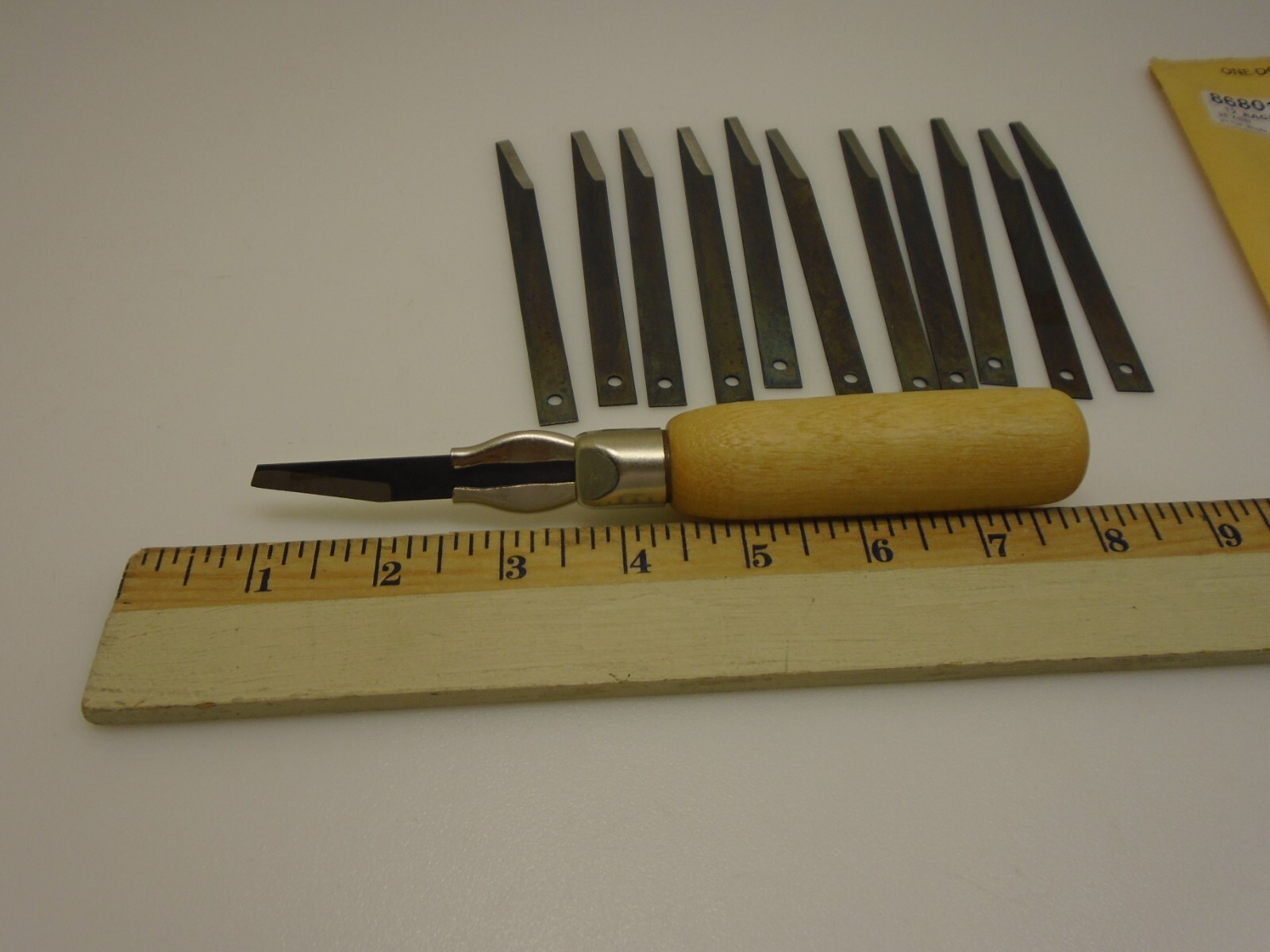 R Murphy Extension Blades (12) Bevel 2EXBB 4 3/4″ x 3/8 inch 18ga 86801 & Handle