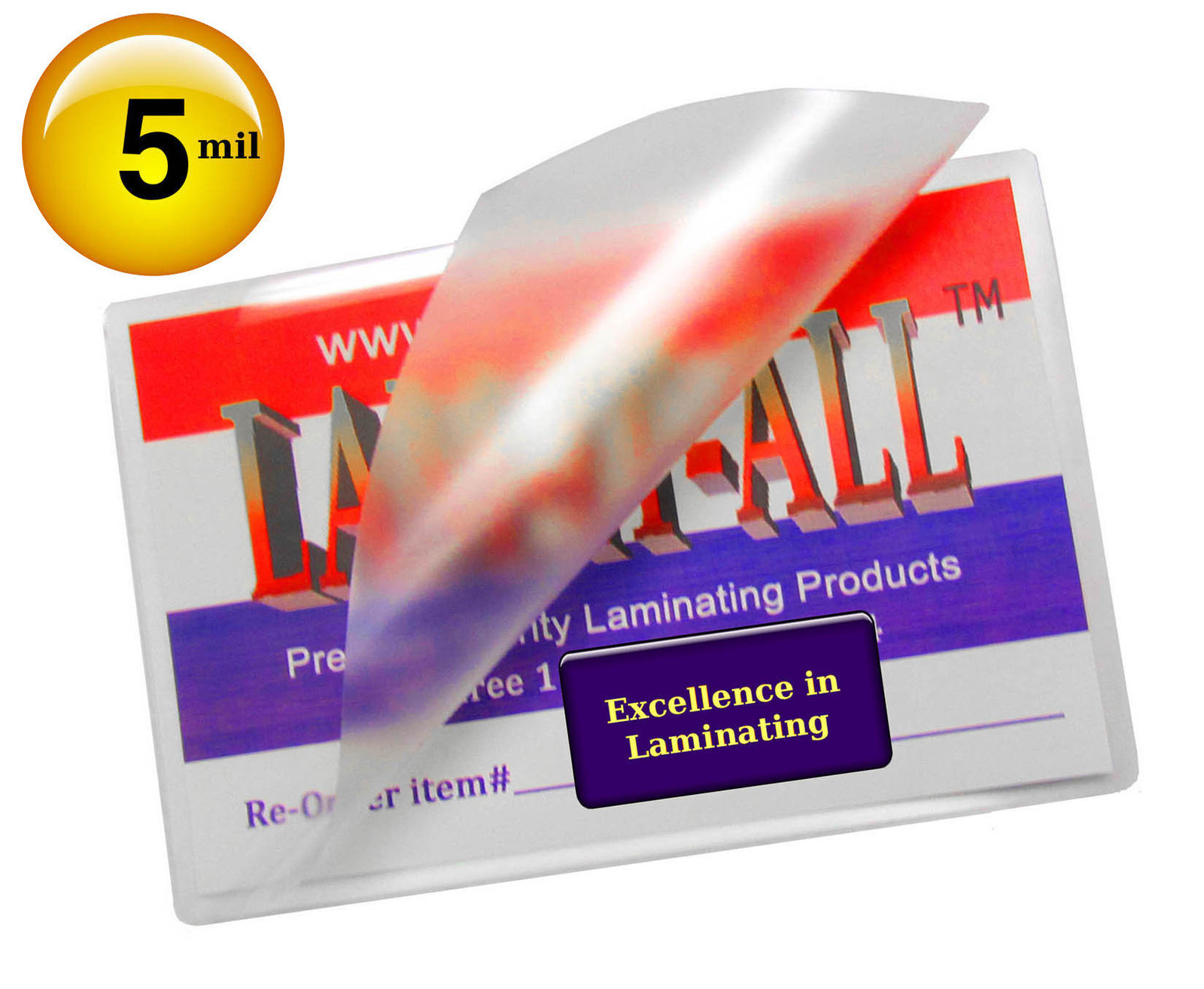 LAM-IT-ALL Hot Laminating Pouches 2-1/2 x 3-5/8 School Card [pack of 100] 5 Mil