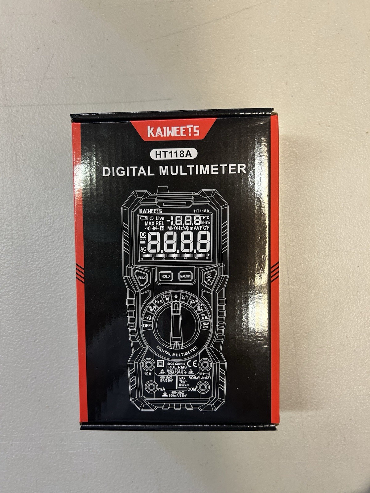 Digital Multimeter TRMS 6000 Counts Voltmeter Auto-Ranging Fast Accurately