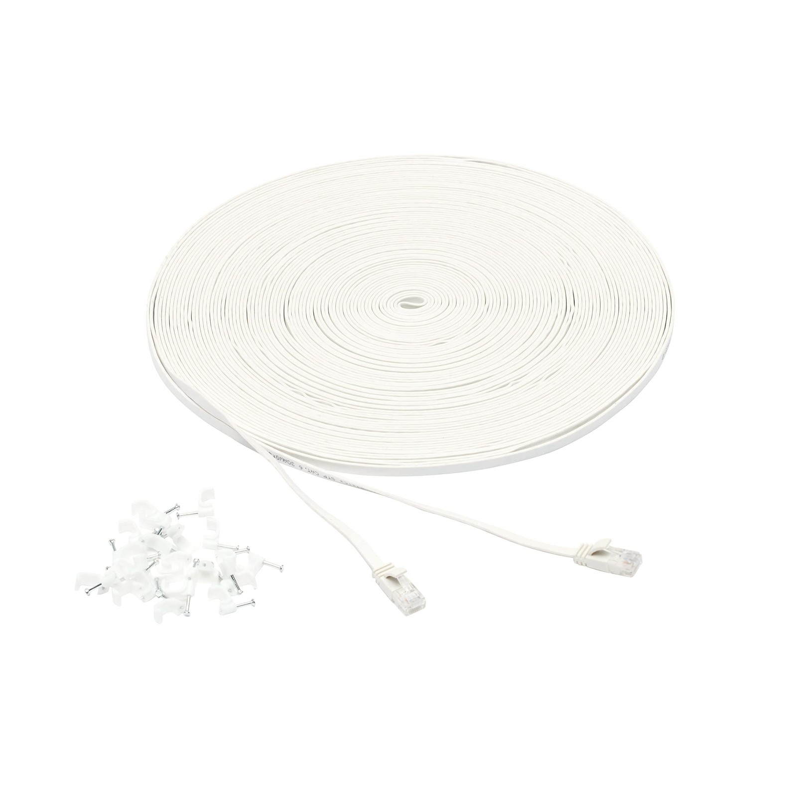 Amazon Basics Cat 6 Ethernet RJ45 10Gbps Flat Network Cable, 100ft Snagless w…