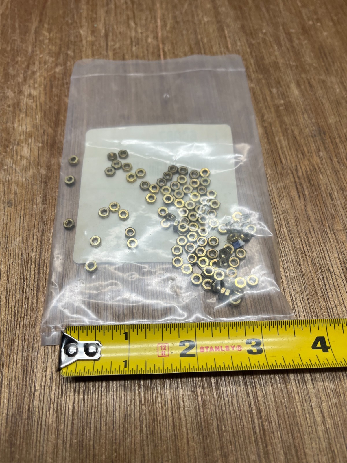 (Qty.100) M2.6 X 0.45 Brass Hex Nuts DIN 934 M 2.6 Grainger 6CA87