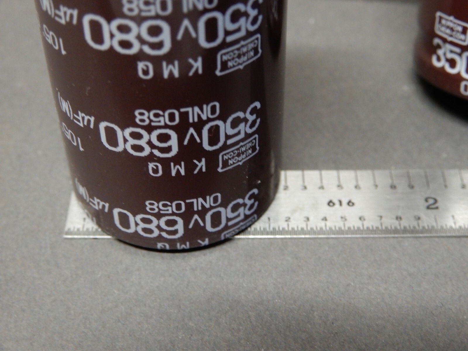 Nippon Chemi-Con KMQ 680uf 350V Snap In Electrolytic Capacitors Qty 4 NOS