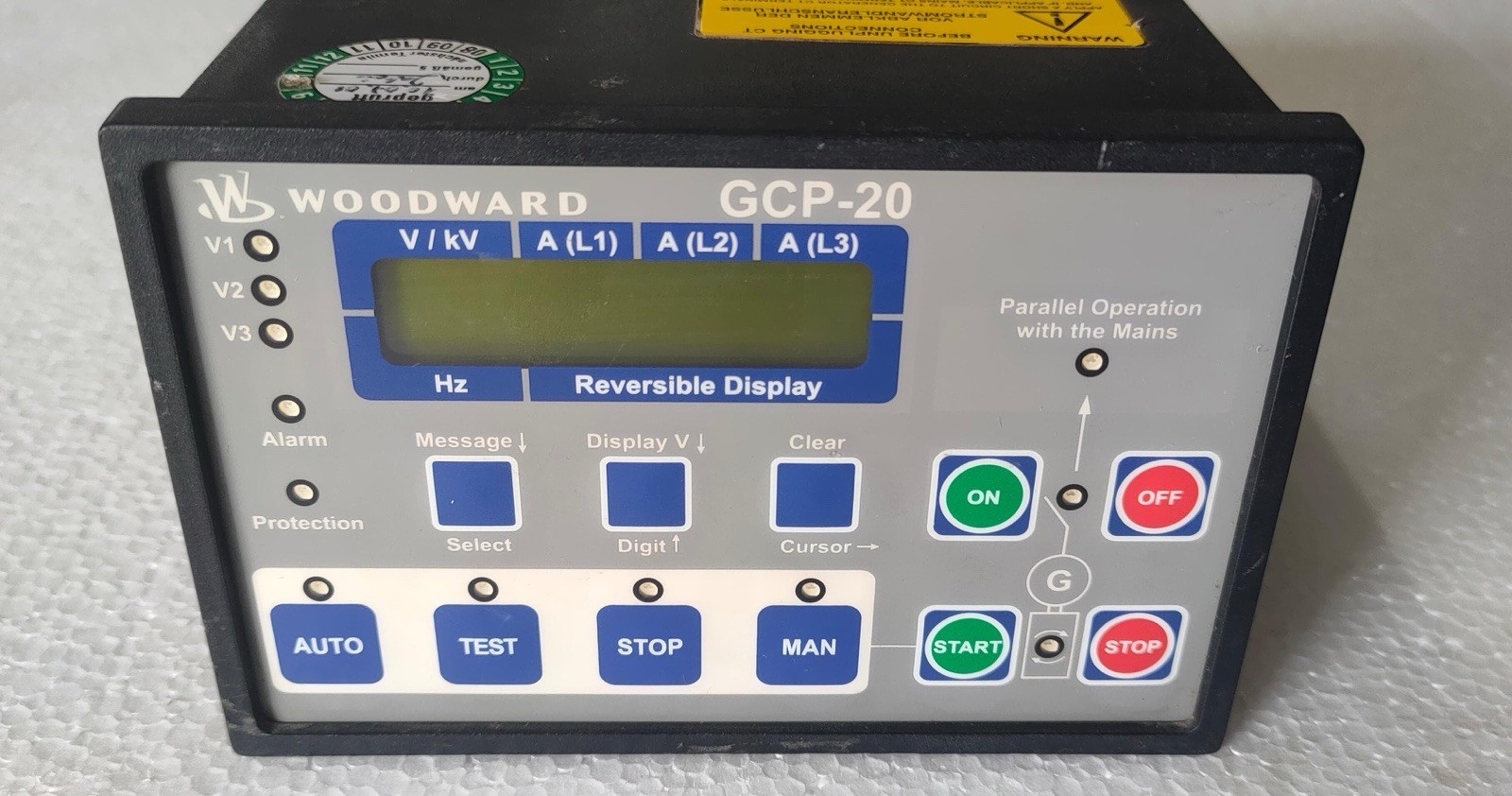 WOODWARD GCP-20 Genset Control REV: GCP-21 P/n: 8440-1014 (No visible scratch)
