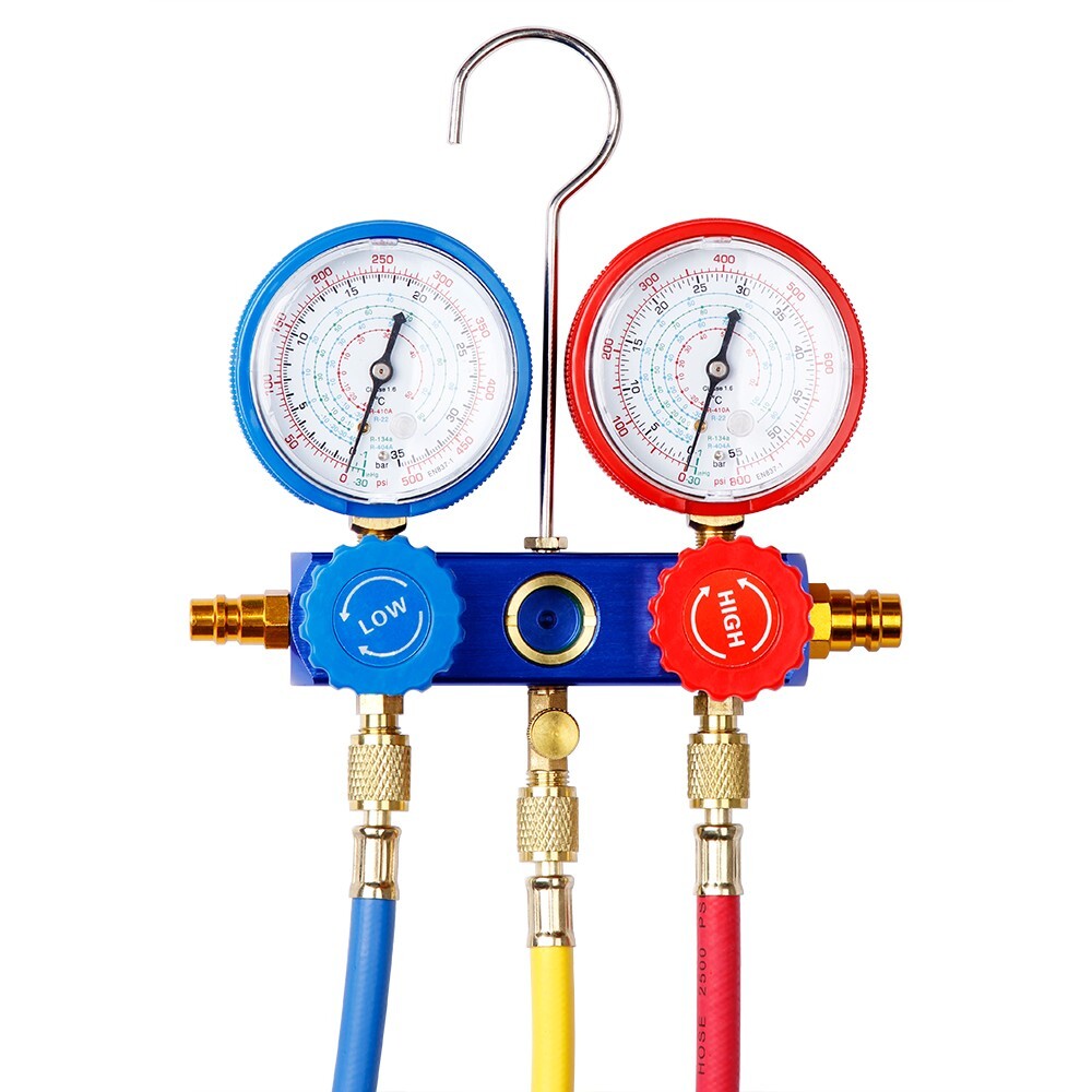 A/C AC Manifold Gauge Set for Car test Kit Manometer Gauge System Refrigeration