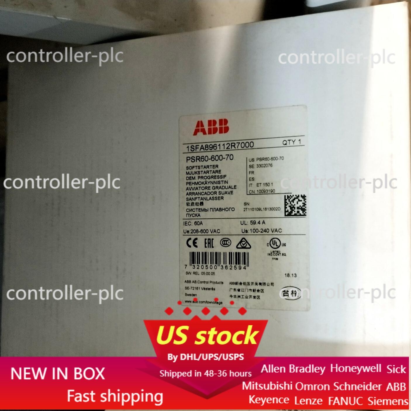 ABB PSR60-600-70 ABB Soft Starter PSR60-600-70 Brand New Fast Shipping 1pcs