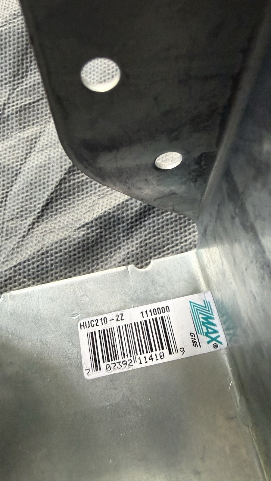 HUC Galvanized Face Mount Concealed Flange Joint Hanger For Double 2×10