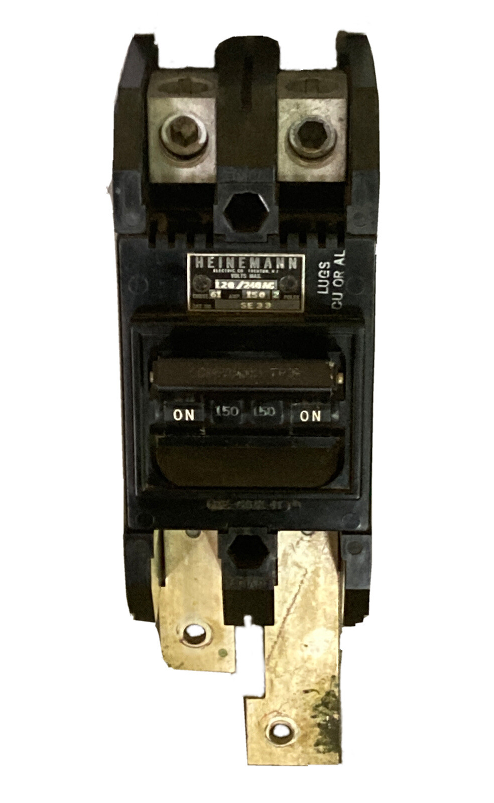 Heinemann CE-33 150 Amp Main Circuit Breaker 2 Pole 120/240 Volt AC Curve:61