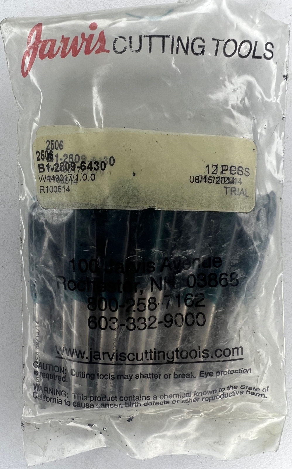 ONE(1) JARVIS Cylindrical Rotary File 1/4″x1″ Standard Cut 1/4 Shank 2506 100614