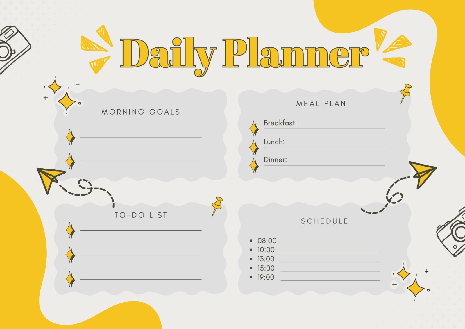 10 Minimalist & Cute Printable daily Planner l A4 size printables