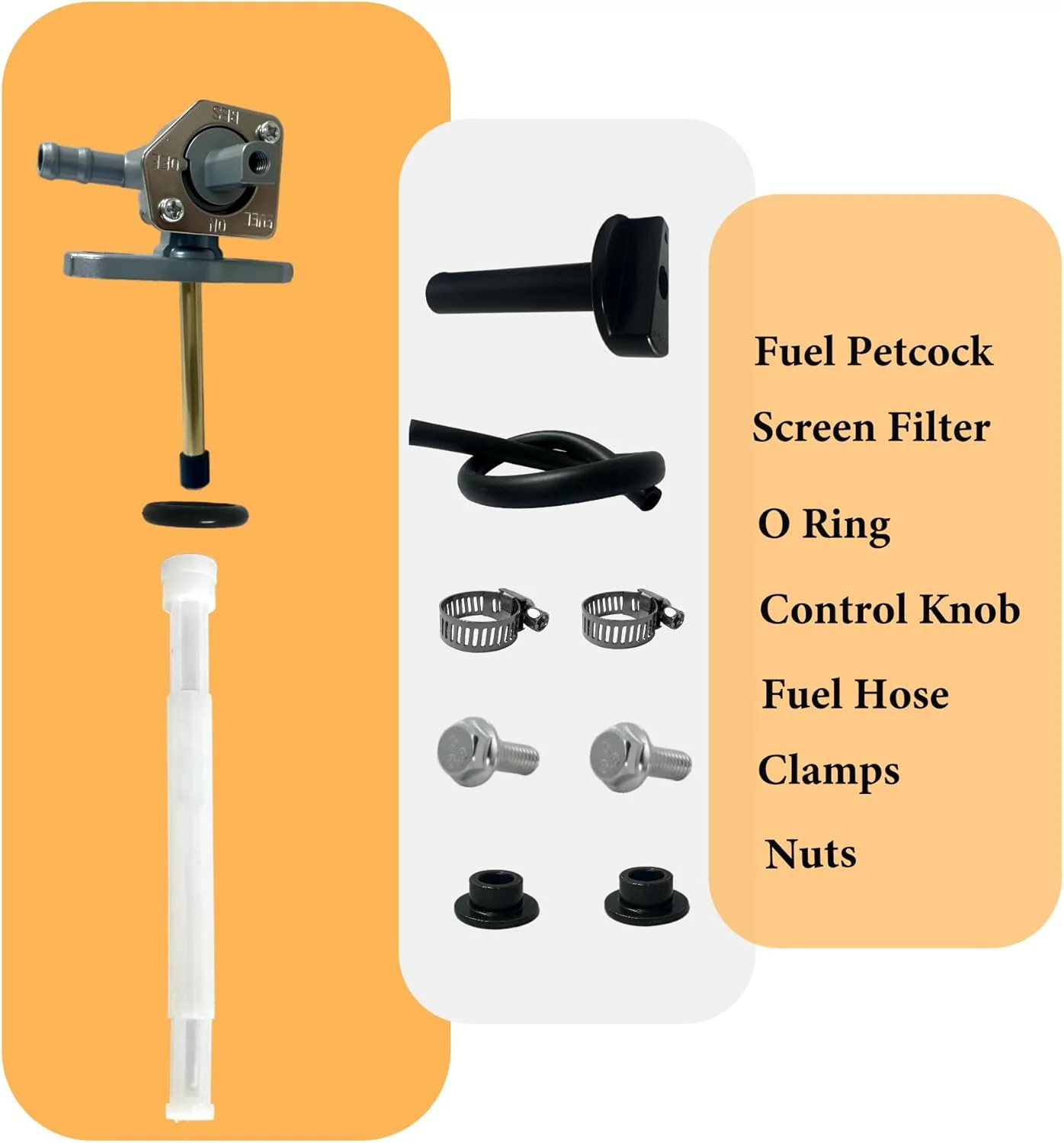 Fuel Petcock & Lever Compatible with Honda TRX350 TRX400 TRX420 Rancher TRX400 T