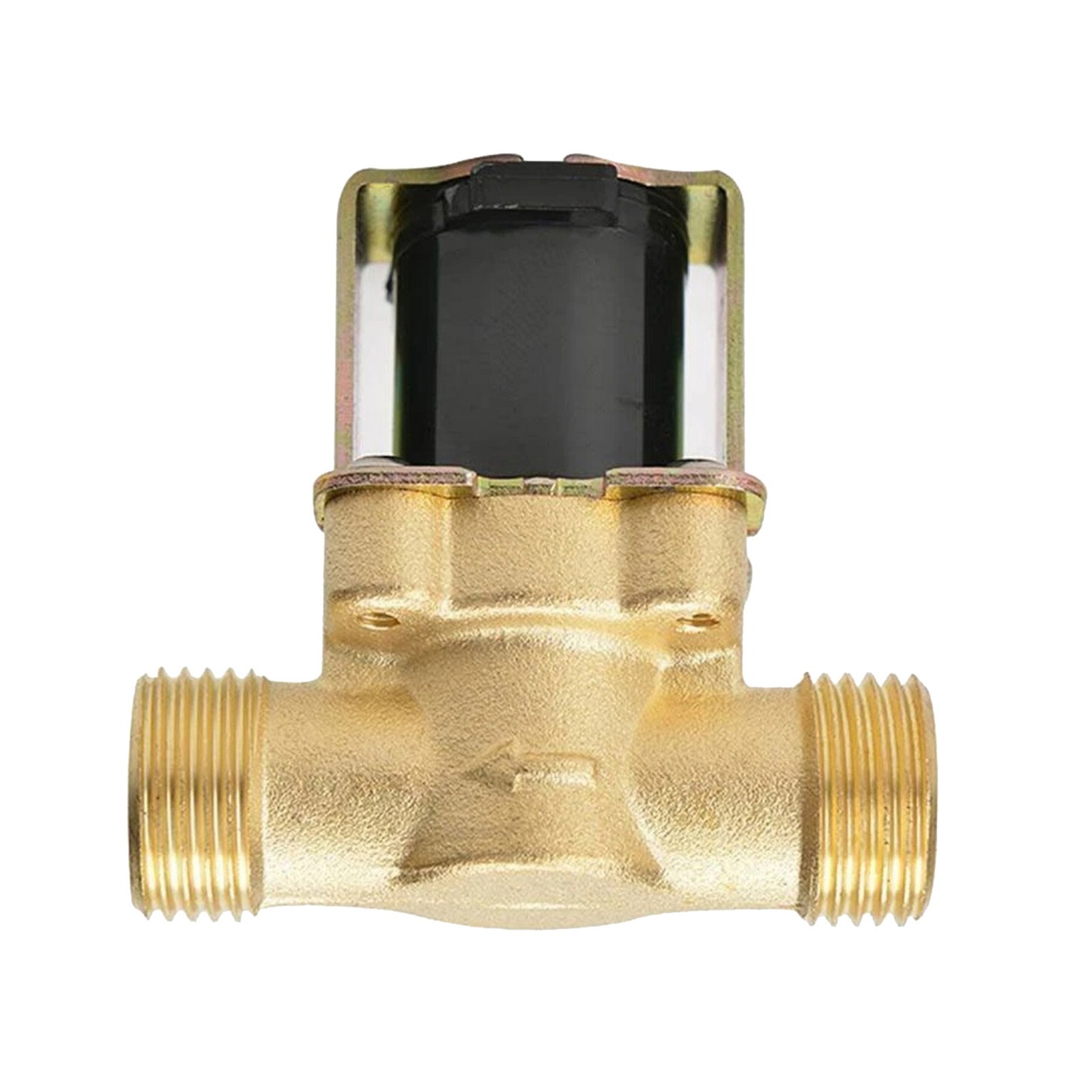 DC12V 1/2 Inch Brass Electric Solenoid Valve Normally Closed For Water 0.8Mpa