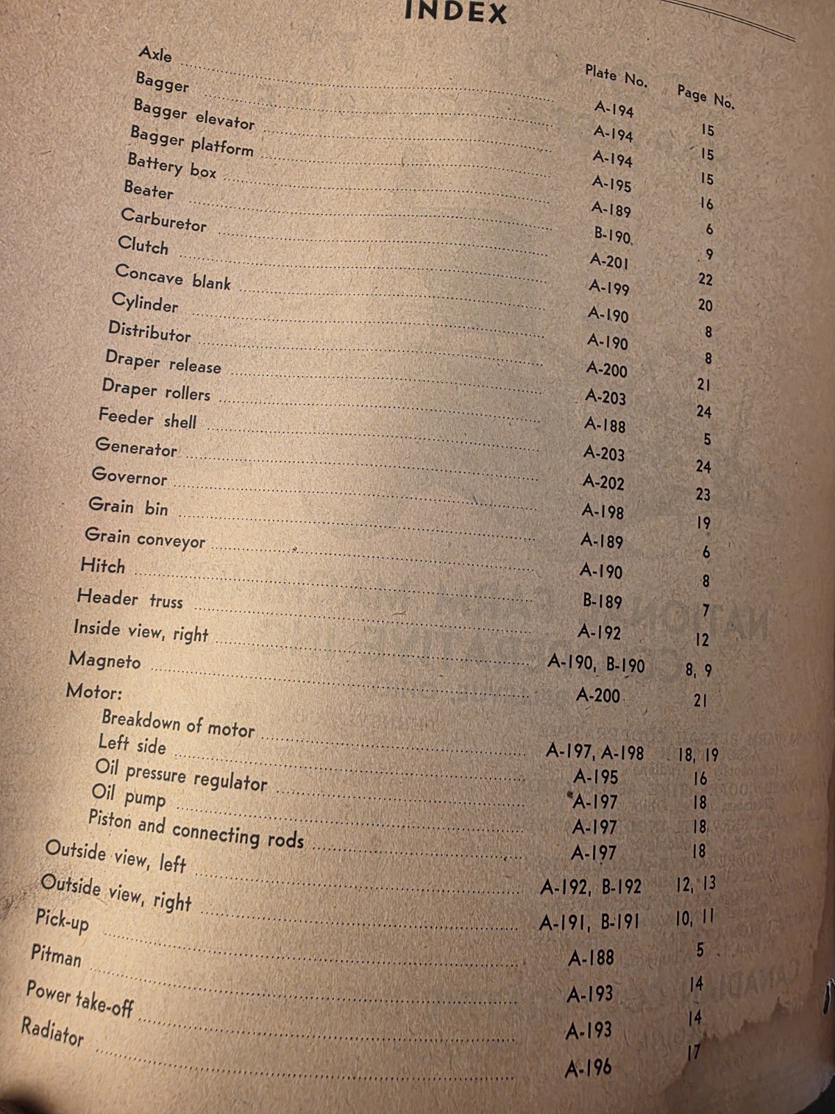 Co-Op E7 Harvester Combine Repair Parts List Manual National Farm Machinery