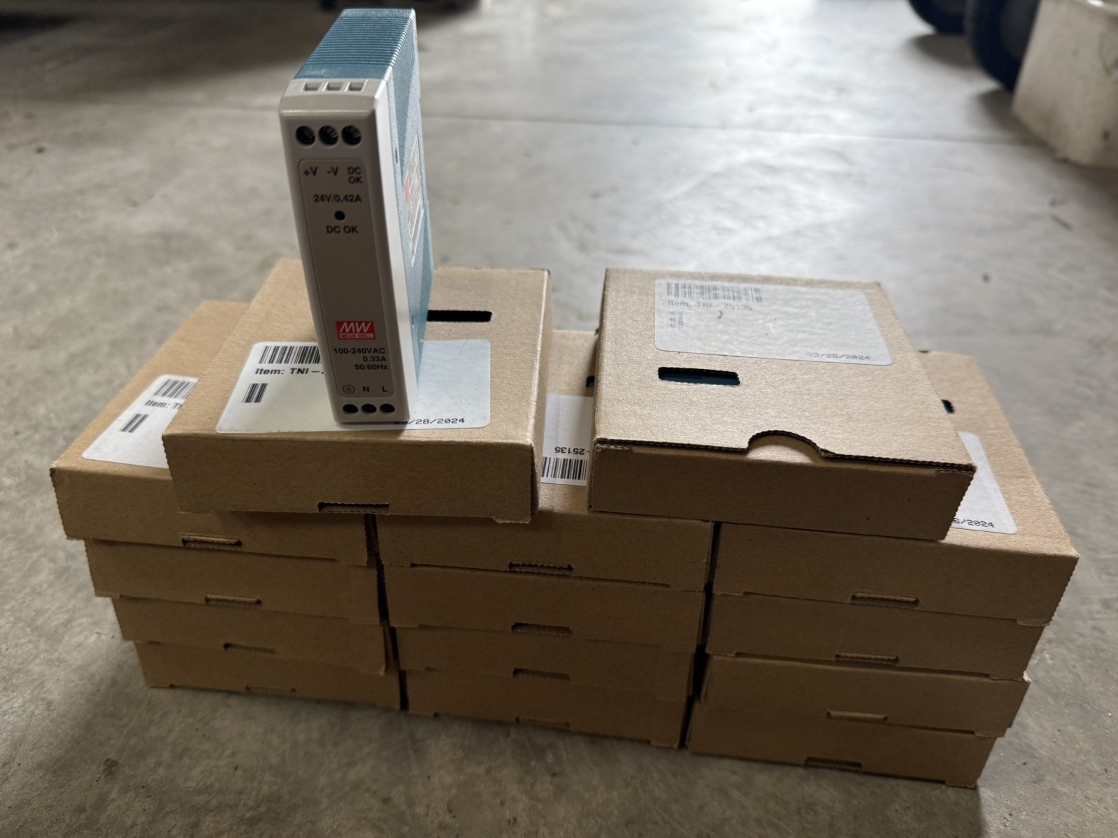 Qty. 14 MEAN WELL Lantronix Transition Net MDR-10-24 Power Supply 10W 24VDC