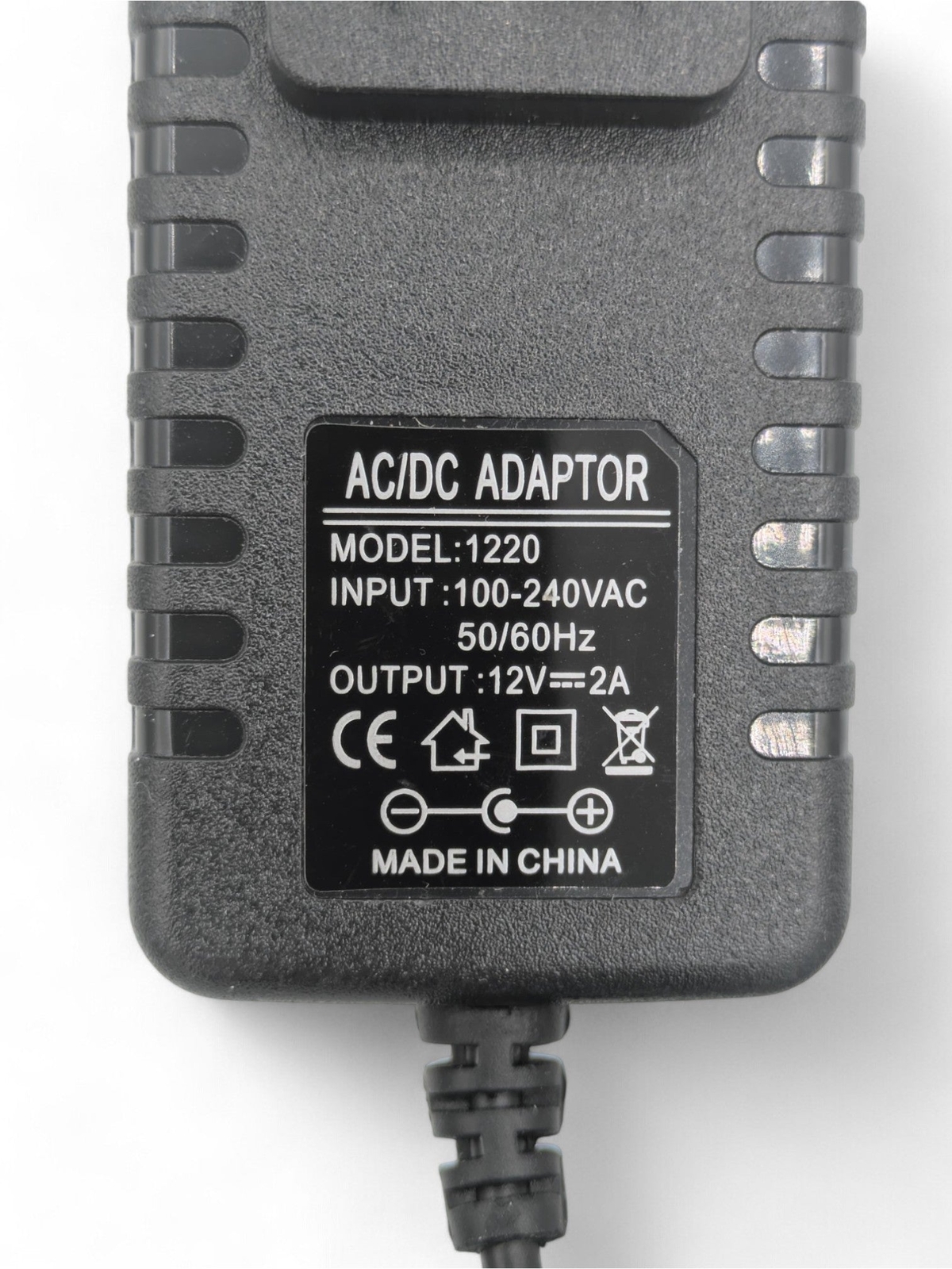 12V AC/DC Wall Mount Adapter 2A 24W w/ 5.5mm x 2.1mm DC Output Connector