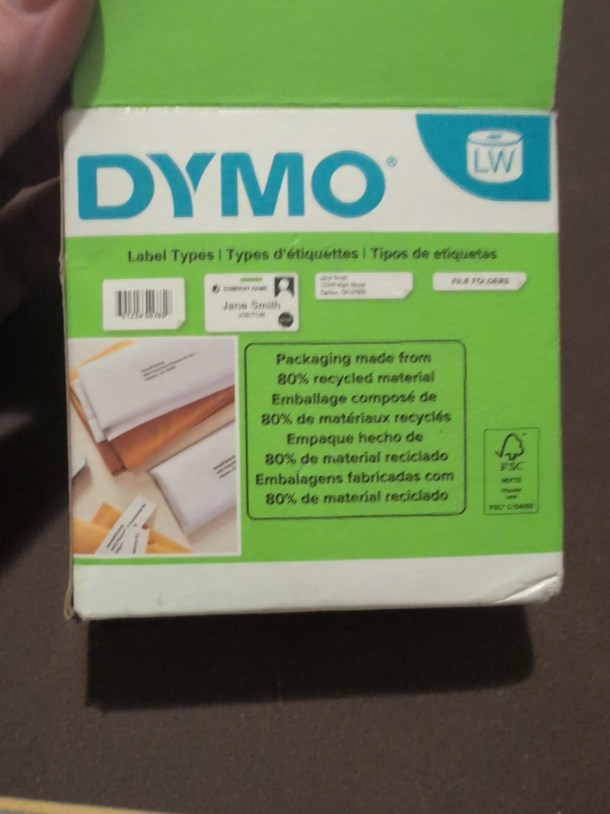 Dymo White Label – 1″ X 1 Roll, 750 Multipurpose