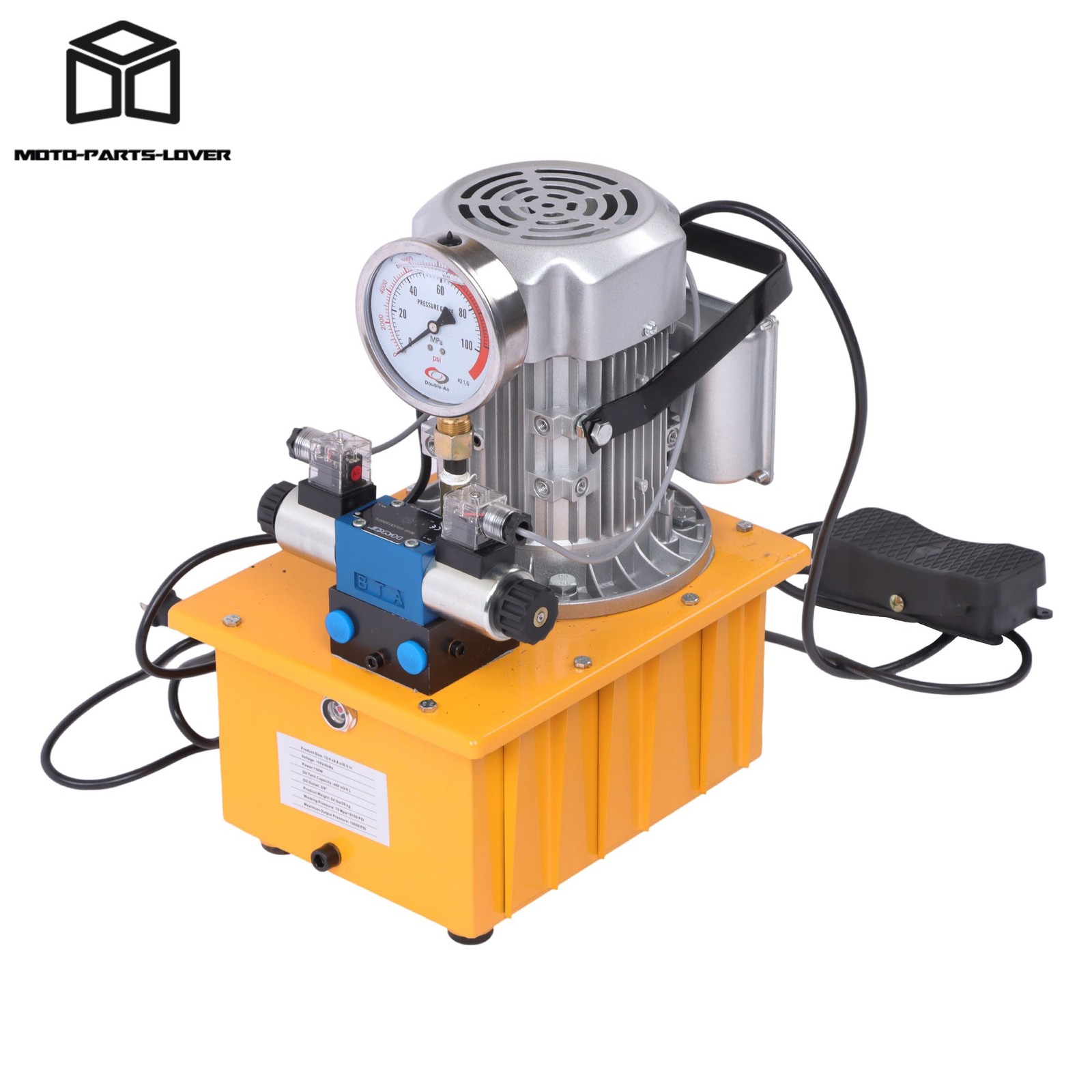 750W Electric Hydraulic Pump 10000PSI Double Acting 110 V