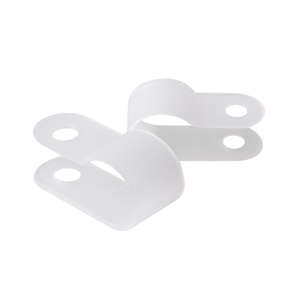 100PCS White R-Type Cable Clamps Nylon Hose Electrical Wire P Clips