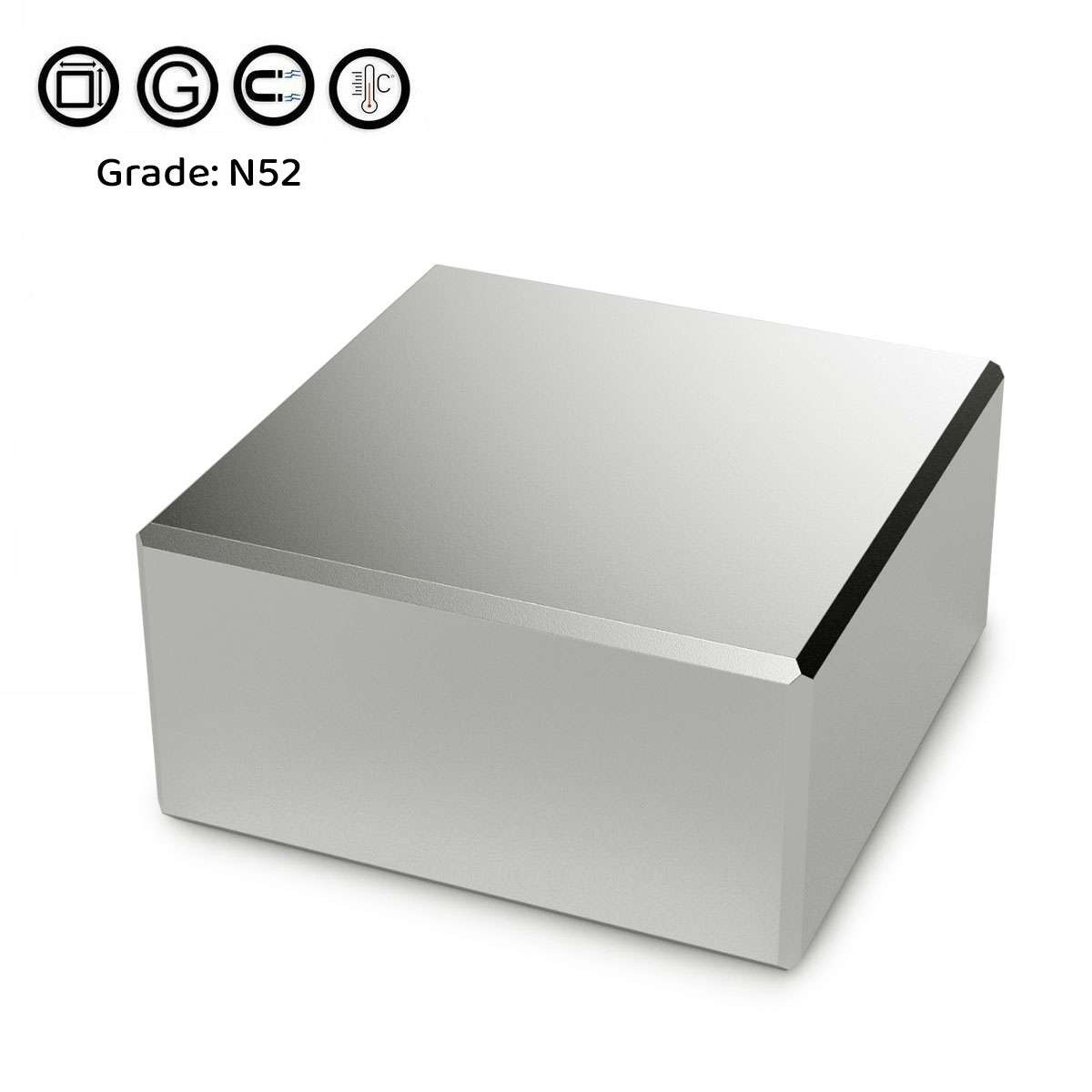1/2Pcs Super Strong Large Rare Earth Neodymium Magnet Blocks Squares 40x40x20mm