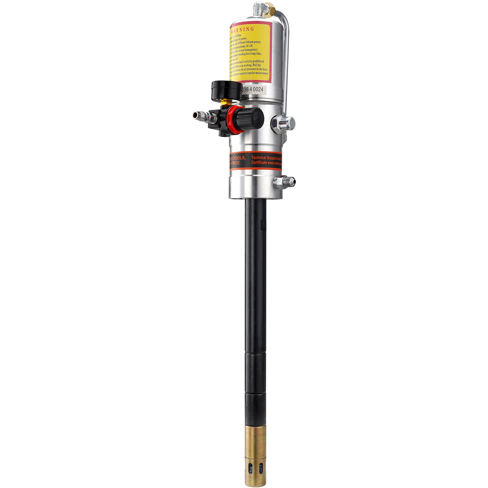 VEVOR Grease Pump Air Operated Grease Pump 0.6-0.8Mpa 13 ft Hose & Grease Gun
