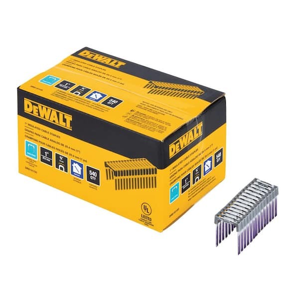 1 In. Insulated Electrical Staples 10 Boxes (540 per Box)